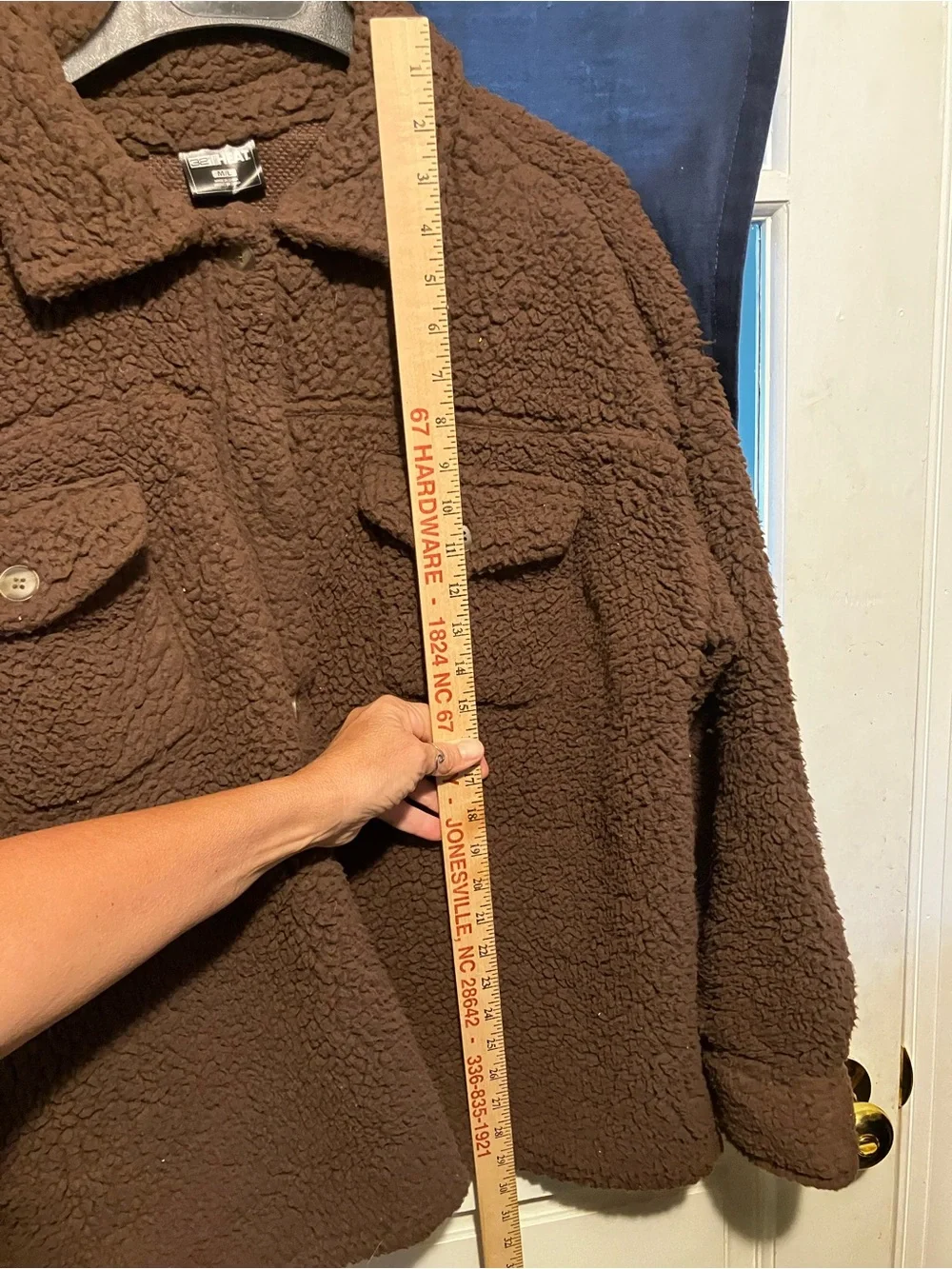 32 Degrees Brown Sherpa Shacket Jacket M/L